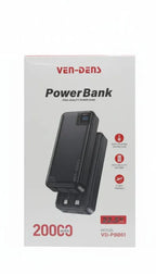 Ven-Dens VD-PB058 10000mAh Power Bank | Li-Polymer Portable Battery Charger | LED Battery Display | Lightweight Portable Backup Charger for Mobile Phones & Smart Devices