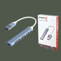 SPEEDX (SP-U42) 4 PORT USB HUB 3.0 ALUMINUM ALLOY ULTRA SLIM