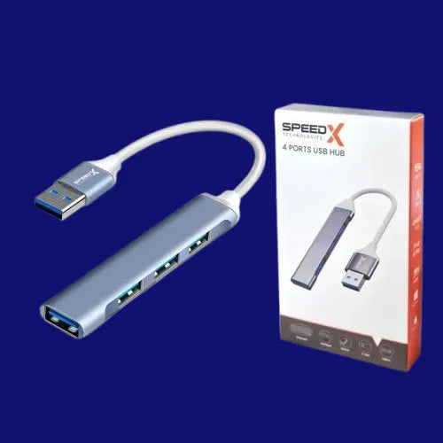 SPEEDX (SP-U42) 4 PORT USB HUB 3.0 ALUMINUM ALLOY ULTRA SLIM