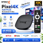 SpeedX Pixel 4K X20 Plus Android TV Box - Allwinner H313, 2GB RAM 16GB ROM, Smart Media Player with Voice Control Air Mouse Remote