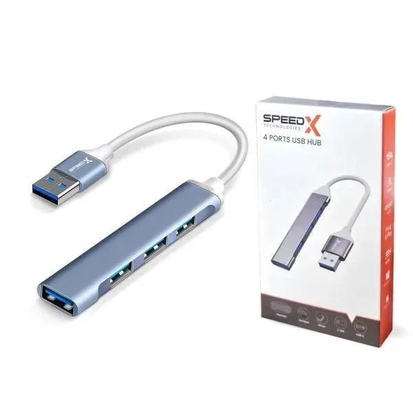 SPEEDX (SP-U42) 4 PORT USB HUB 3.0 ALUMINUM ALLOY ULTRA SLIM