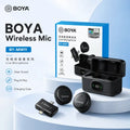 BOYA BY-MW11 Wireless Microphone with Charging Case | Dual Clip-On Lavalier Mic | 360° Voice Pickup | Plug & Play Portable Mic for YouTube, Vlogging, Interviews, Live Streaming & Online Teaching