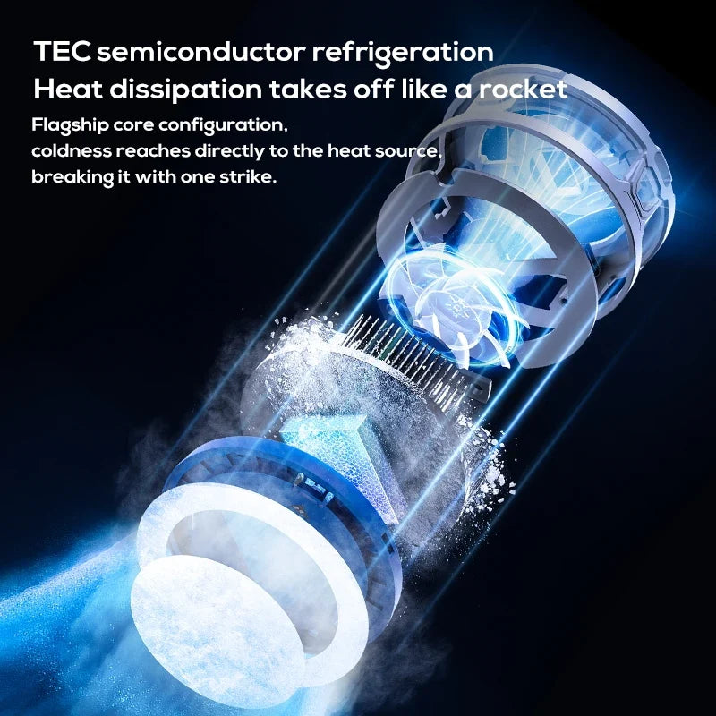 Semiconductor Phone Cooler Magnetic Phone Back-Clip 2in1 Phone Fast Cooler PUBG Game Freeze Radiator for Gaming & Live Streaming