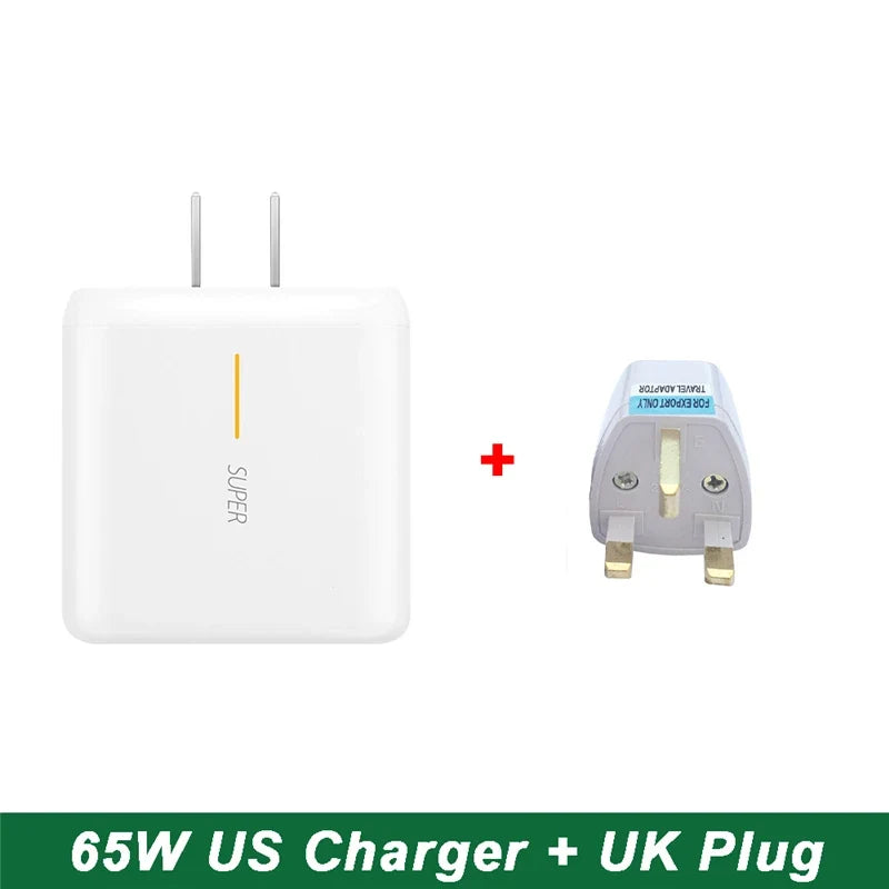 65W Supervooc 2.0 Fast Charger For OPPO Find X2 Pro Reno 5 5G 3 4 Pro Ace 2 X20 X2 Realme X50 Pro RX17 Pro 1.5M Type-C Cable