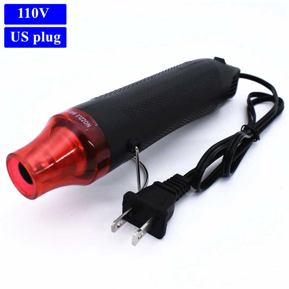 Heat Gun Hot Air Temperature Hand Held DIY Electric Plastic Blower Shrink Power Tools with Supporting Seat for Thermal Shrinkage