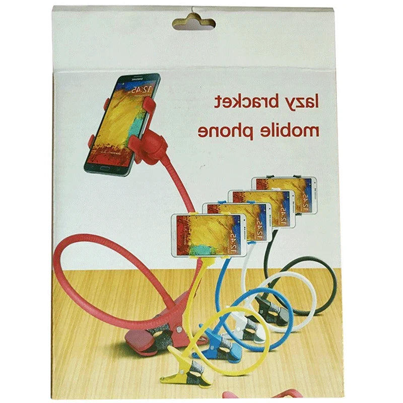 Universal Lazy Mobile Phone Gooseneck Stand Holder Stents Flexible Bed Desk Table Clip Bracket for Phone Flexible Holder Arm