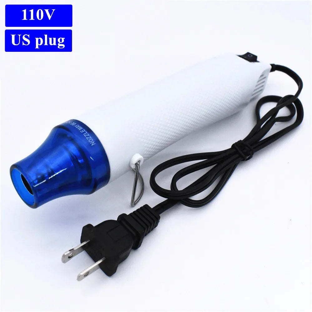 Heat Gun Hot Air Temperature Hand Held DIY Electric Plastic Blower Shrink Power Tools with Supporting Seat for Thermal Shrinkage
