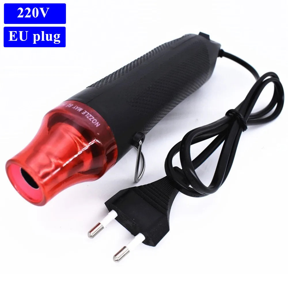Heat Gun Hot Air Temperature Hand Held DIY Electric Plastic Blower Shrink Power Tools with Supporting Seat for Thermal Shrinkage