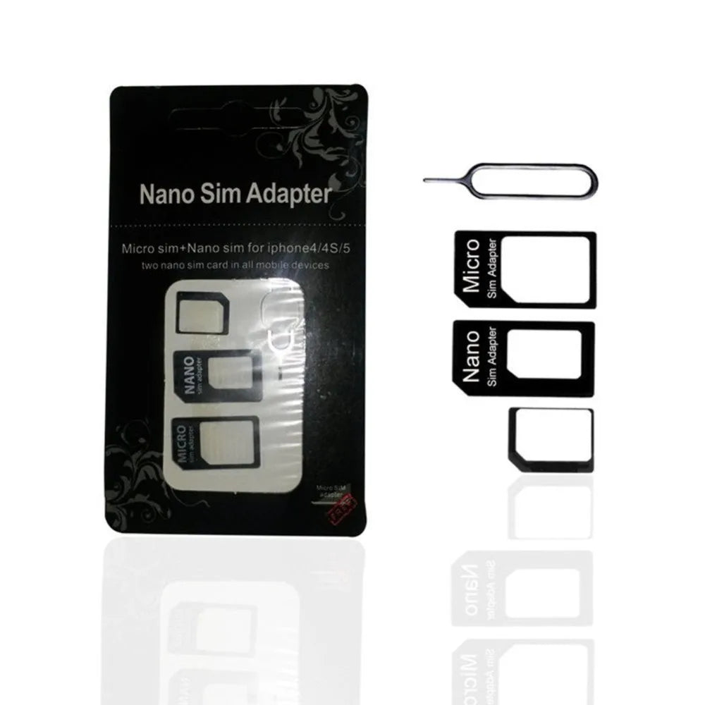 Ascromy Nano Sim Card Adapters Standard Micro Sim Card Tools Adaptateur Adaptador For Iphone X 7 8 SE 4 4S 5s 6 6 plus Samsung