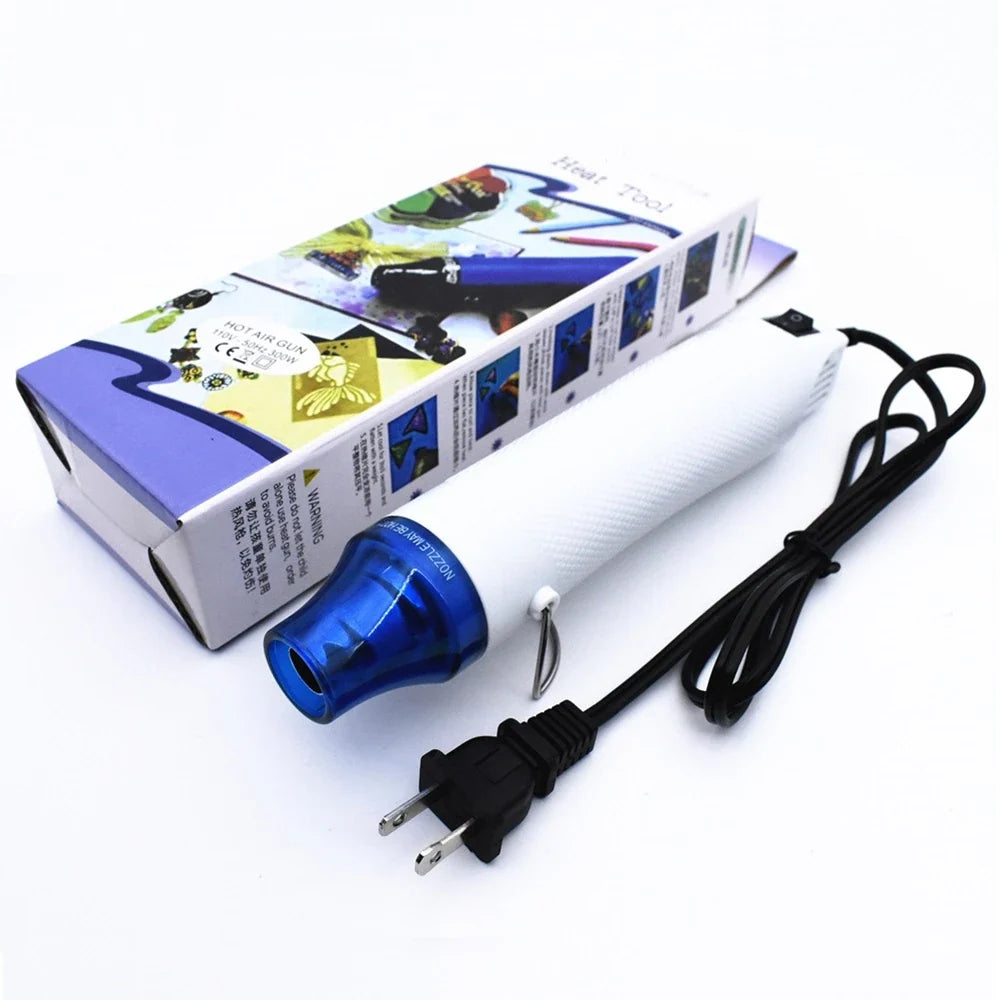 Heat Gun Hot Air Temperature Hand Held DIY Electric Plastic Blower Shrink Power Tools with Supporting Seat for Thermal Shrinkage