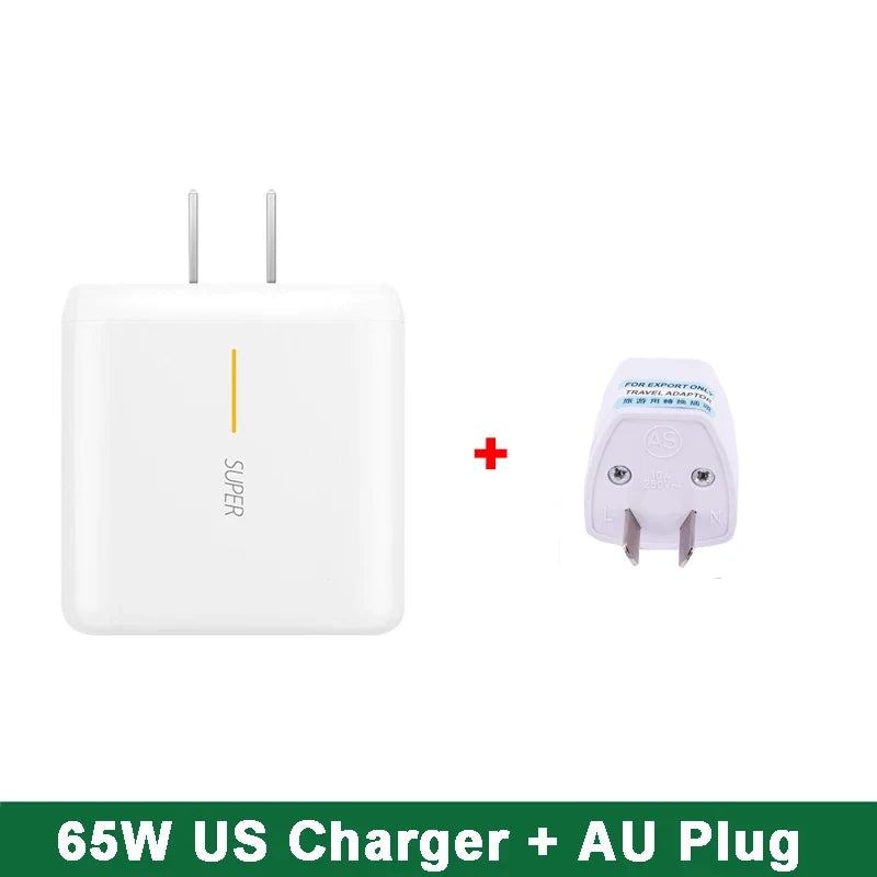 65W Supervooc 2.0 Fast Charger For OPPO Find X2 Pro Reno 5 5G 3 4 Pro Ace 2 X20 X2 Realme X50 Pro RX17 Pro 1.5M Type-C Cable