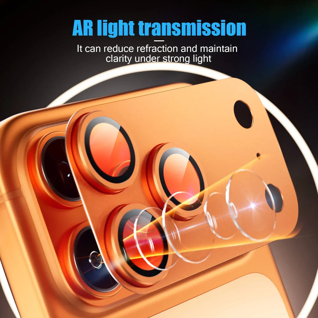 Official Color For iPhone 17 Pro Max 17 Air Metal Camera Tempered Glass Lens Protector 17 Pro Phone Accessories Ring Cap