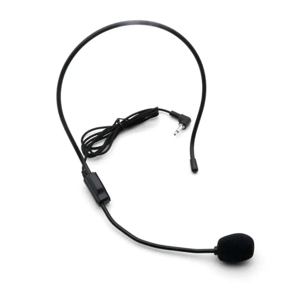 Portable Wired Microphone Head-mounted 3.5mm Plug Headset Microphone Interview Speech Teaching Stage Speaker Speech Headset Mic