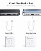 Official Apple USB-C Type-C Lightning to 3.5mm Headphone Jack Adapter & Wired EarPods Earphones with Remote Mic for iPhone iPad