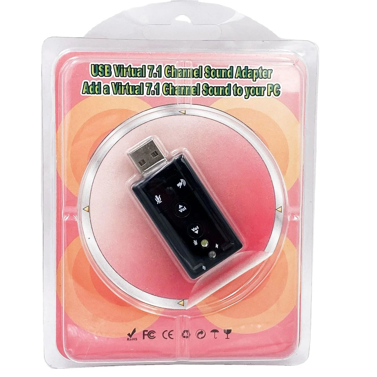 Analog 7.1 Channel Dynamic Sound External USB Sound Card Microphone Input Home USB Sound Card