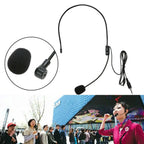 Portable Wired Microphone Head-mounted 3.5mm Plug Headset Microphone Interview Speech Teaching Stage Speaker Speech Headset Mic
