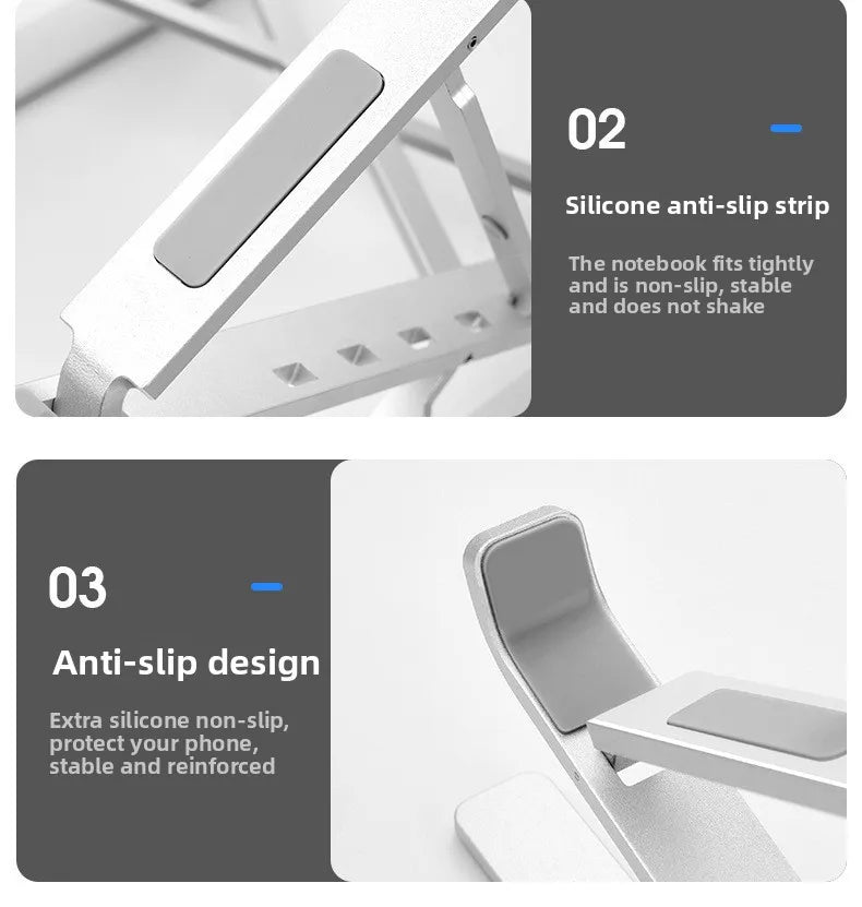 For Macbook Laptop Stand Folding Adjustable Aluminum Computer Pc Tablet Stand Notebook Tablelaptop Holder Heat Dissipation