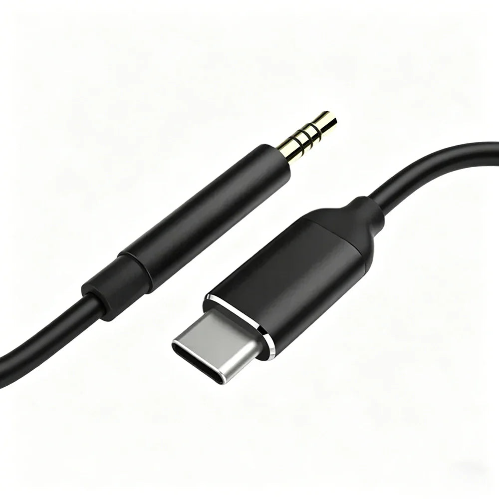 USB-C to 3.5mm AUX Audio Cable, Type-C Aux Adapter Converter for Car, Headphones & Speakers