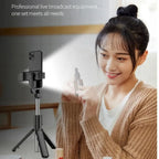 Wireless Bluetooth Selfie Stick Tripod with Fill Light