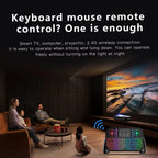 KEBIDUMEI RGB Backlit Mini Keyboard with Touchpad 2.4G Bluetooth Wireless Keyboard for Macbook Laptop Windows Android TV Box