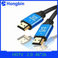 4K Ultra HD HDMI 2.0-Compatible High Definition Connection Cable for Computer TV Projector Set-Top Box Signal Data Transmission