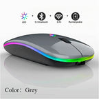 Wireless Mouse For Laptop PC Bluetooth Rechargeable Mouses Wireless Computer Silent Mice LED Backlit Ergonomic Gaming Mouse