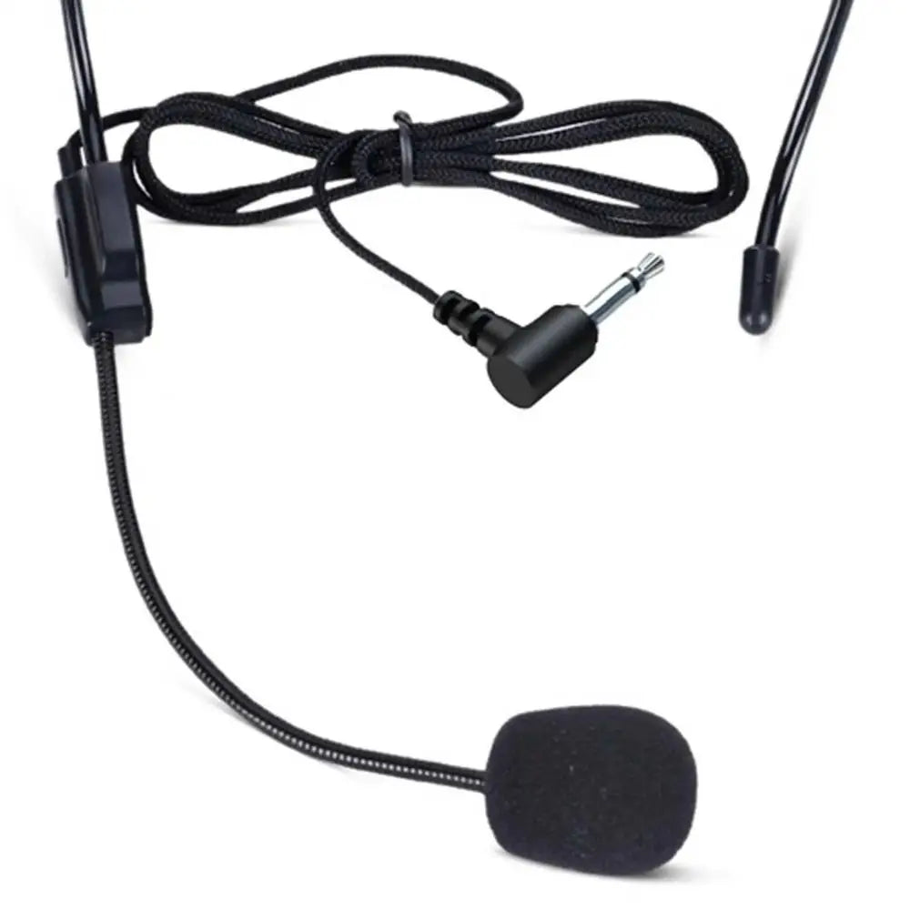 Portable Wired Microphone Head-mounted 3.5mm Plug Headset Microphone Interview Speech Teaching Stage Speaker Speech Headset Mic