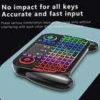 KEBIDUMEI RGB Backlit Mini Keyboard with Touchpad 2.4G Bluetooth Wireless Keyboard for Macbook Laptop Windows Android TV Box