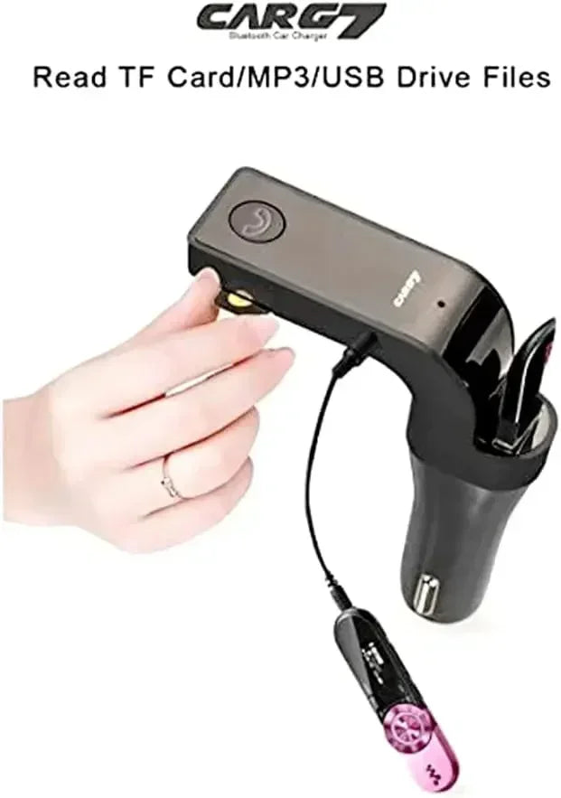 Car Bluetooth FM Transmitter Handsfree Bluetooth Receiver Car Kit Auto Cigarette Lighter USB MP3 Music Player for IPhone IPad