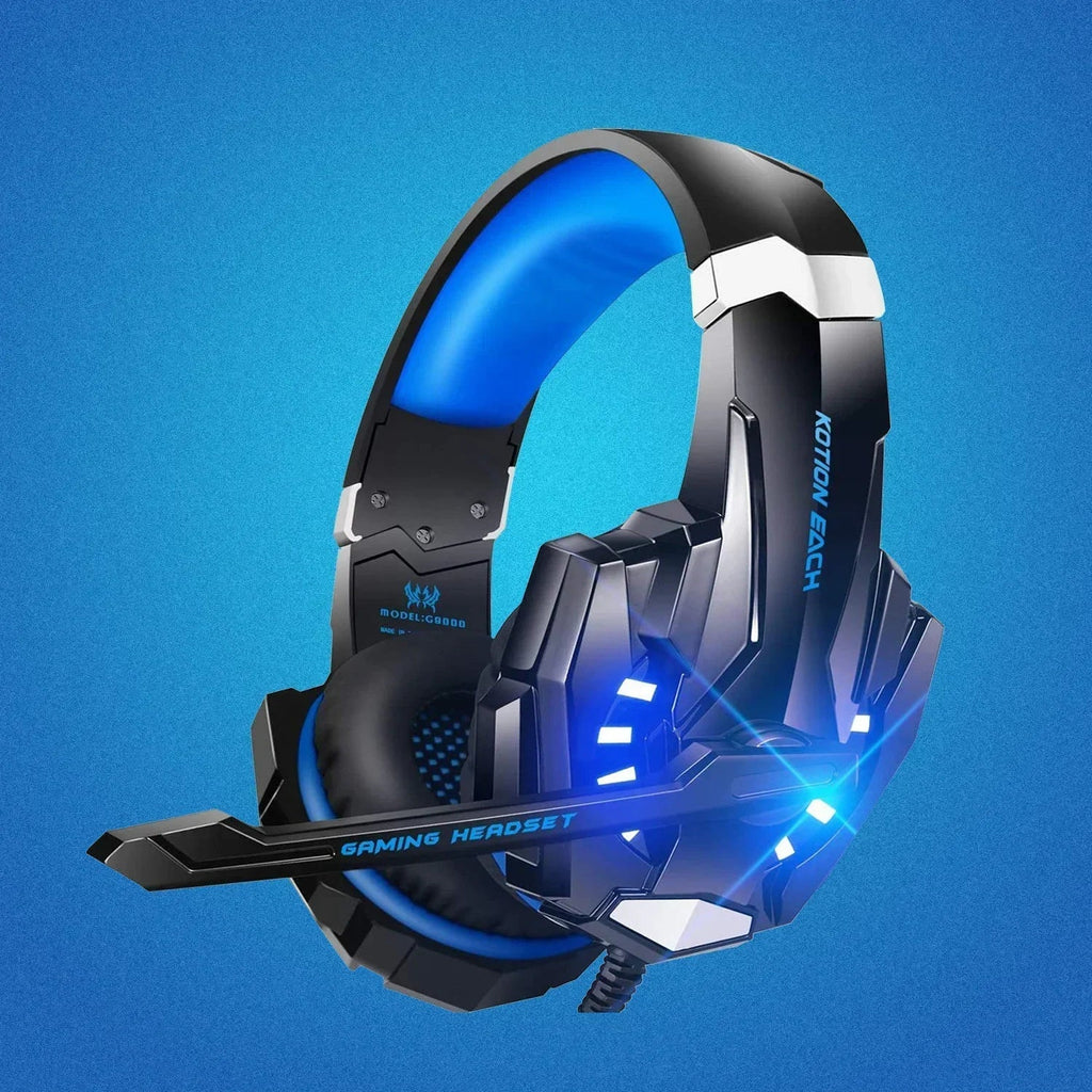 Gaming Headset With Microphone For PS5 PS4 Xbox PC 3D Surround Sound RGB Wired Headphones Noise Cancelling Memory Foam Earcup