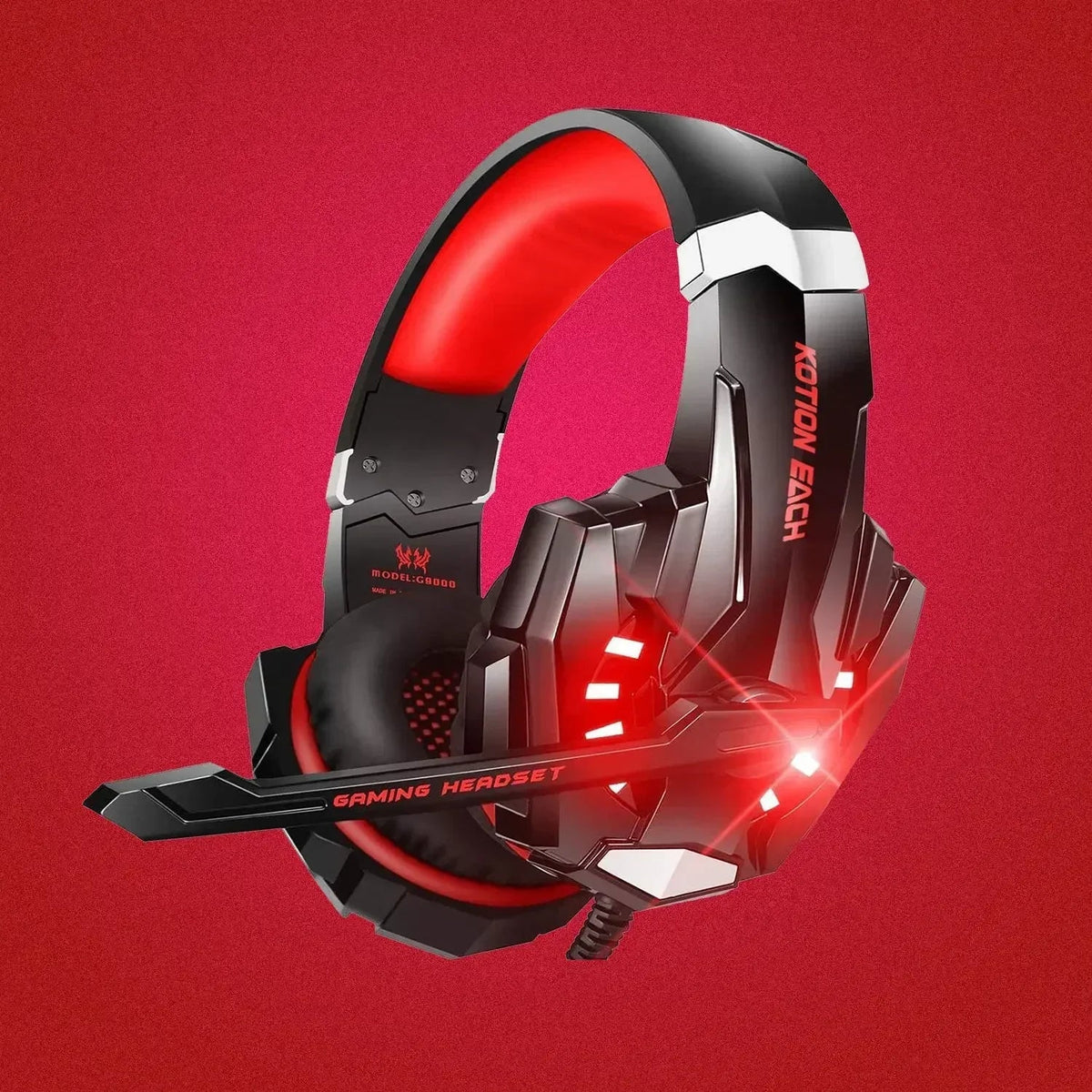 Gaming Headset With Microphone For PS5 PS4 Xbox PC 3D Surround Sound RGB Wired Headphones Noise Cancelling Memory Foam Earcup