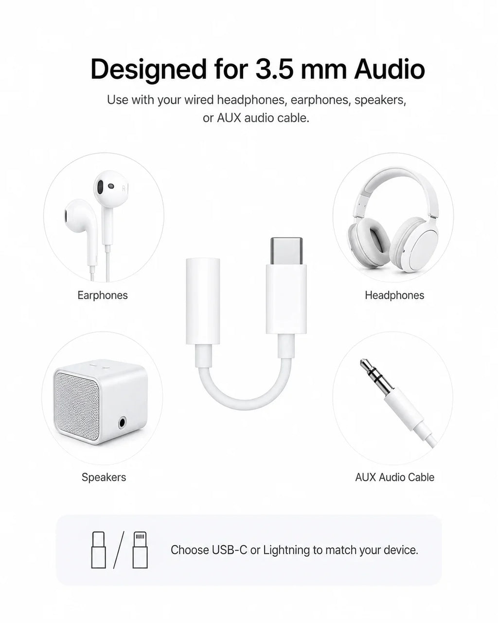 Official Apple USB-C Type-C Lightning to 3.5mm Headphone Jack Adapter & Wired EarPods Earphones with Remote Mic for iPhone iPad
