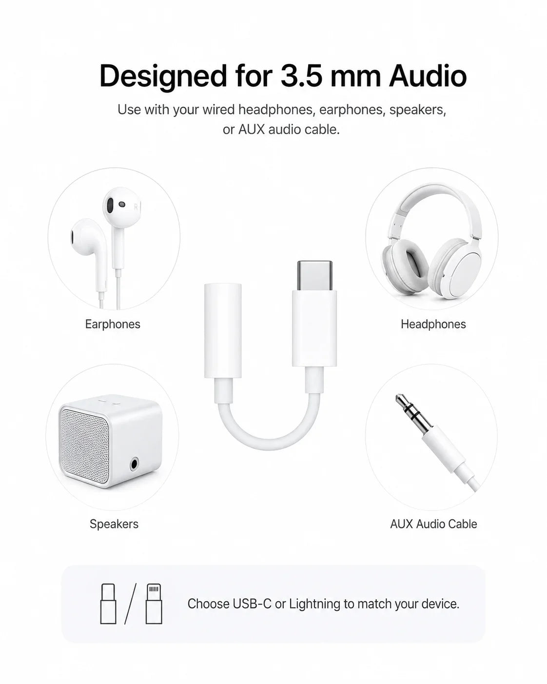 Official Apple USB-C Type-C Lightning to 3.5mm Headphone Jack Adapter & Wired EarPods Earphones with Remote Mic for iPhone iPad