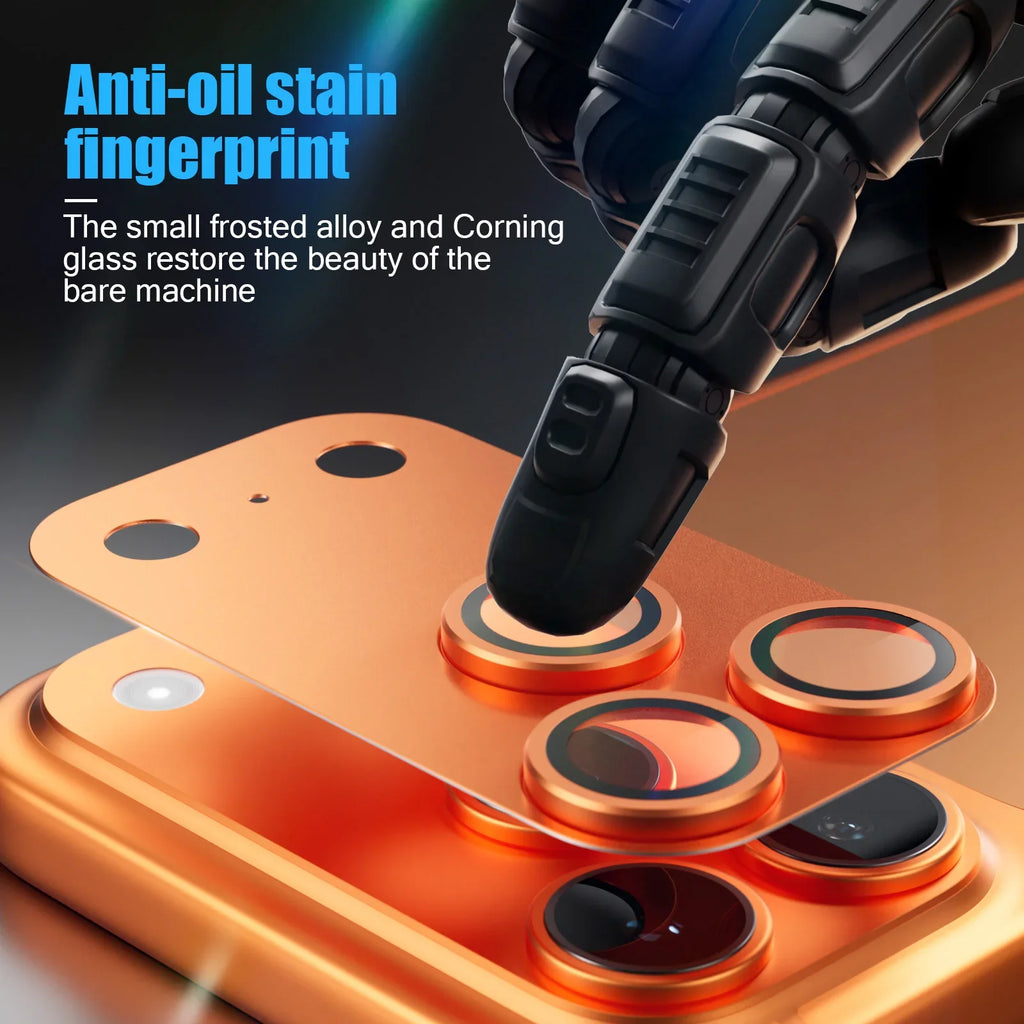 Official Color For iPhone 17 Pro Max 17 Air Metal Camera Tempered Glass Lens Protector 17 Pro Phone Accessories Ring Cap