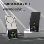 Six-In-One Multi-Function Wireless Charger Bluetooth Earphones Immediate Charging And Placing Clock Alarm Function