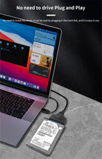 SATA To USB 3.0/Type-C/2 In 1 USB3.0 Type-C Cable Up To 6 Gbps For 2.5 Inch External HDD SSD Hard Drive SATA 3 22 Pin Adapter