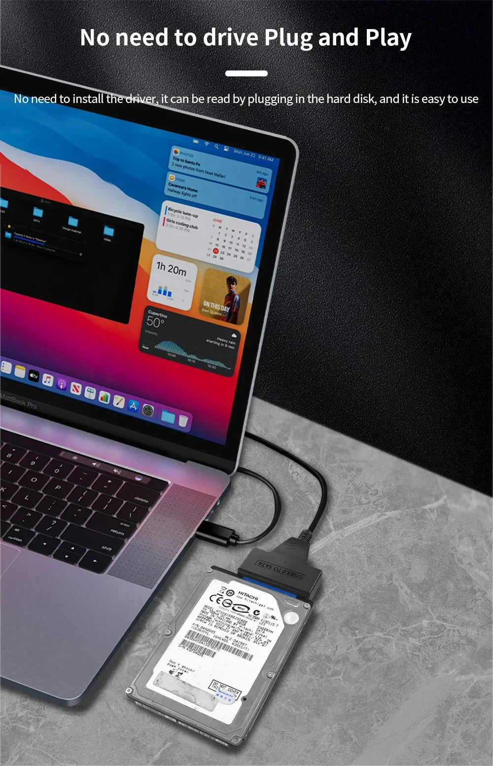 SATA To USB 3.0/Type-C/2 In 1 USB3.0 Type-C Cable Up To 6 Gbps For 2.5 Inch External HDD SSD Hard Drive SATA 3 22 Pin Adapter