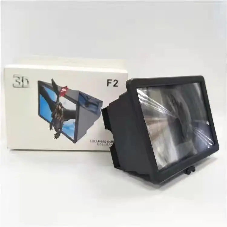 3D Phone Screen Magnifier with Foldable Desk Stand
