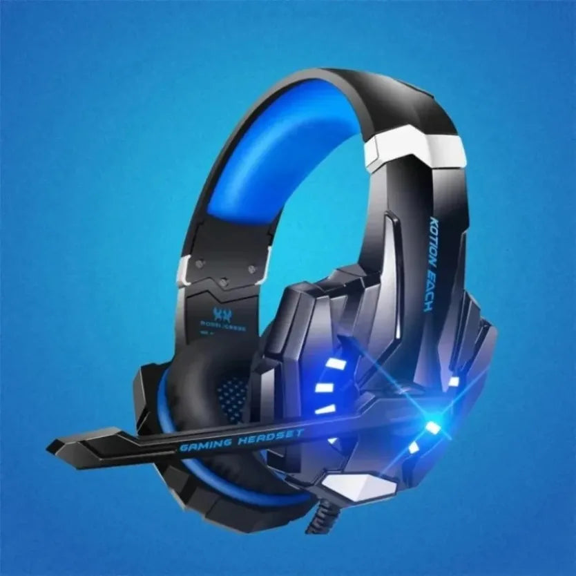 Gaming Headset With Microphone For PS5 PS4 Xbox PC 3D Surround Sound RGB Wired Headphones Noise Cancelling Memory Foam Earcup