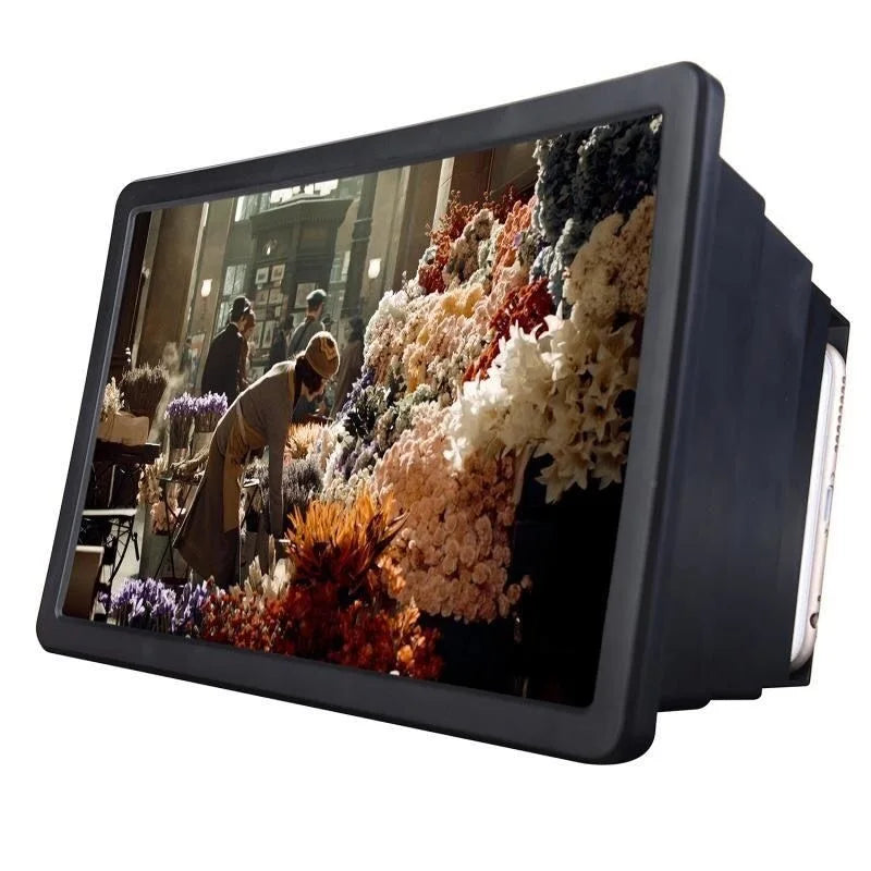 3D Phone Screen Magnifier with Foldable Desk Stand