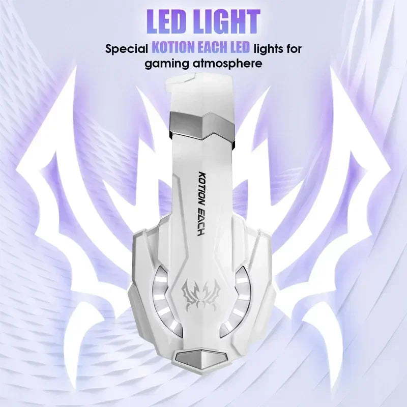 Gaming Headset With Microphone For PS5 PS4 Xbox PC 3D Surround Sound RGB Wired Headphones Noise Cancelling Memory Foam Earcup