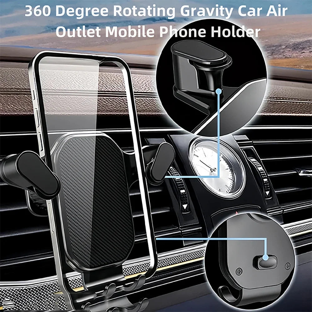 Gravity Auto-Clamp Car Air Vent Phone Holder