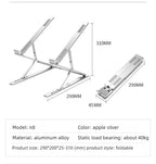 For Macbook Laptop Stand Folding Adjustable Aluminum Computer Pc Tablet Stand Notebook Tablelaptop Holder Heat Dissipation
