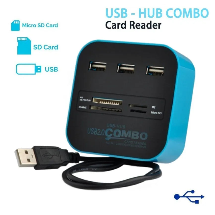 7-in-1 USB-C Hub with Card Reader for Laptop & PC