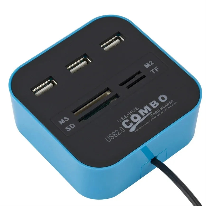 7-in-1 USB-C Hub with Card Reader for Laptop & PC