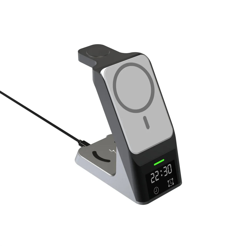 Six-In-One Multi-Function Wireless Charger Bluetooth Earphones Immediate Charging And Placing Clock Alarm Function