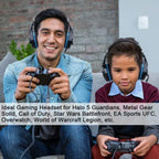 Gaming Headset With Microphone For PS5 PS4 Xbox PC 3D Surround Sound RGB Wired Headphones Noise Cancelling Memory Foam Earcup