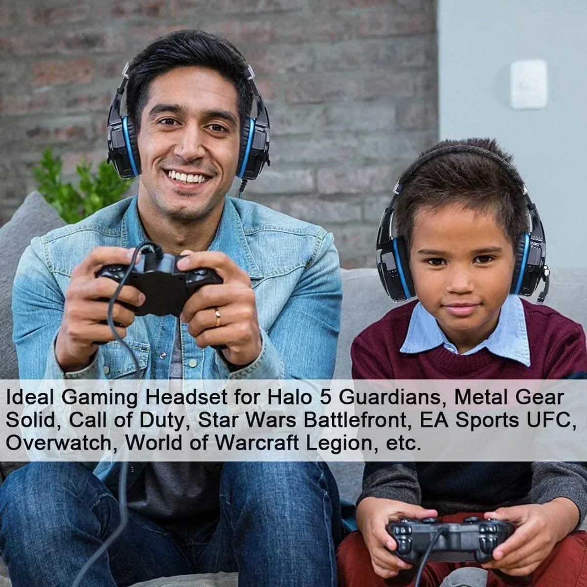 Gaming Headset With Microphone For PS5 PS4 Xbox PC 3D Surround Sound RGB Wired Headphones Noise Cancelling Memory Foam Earcup