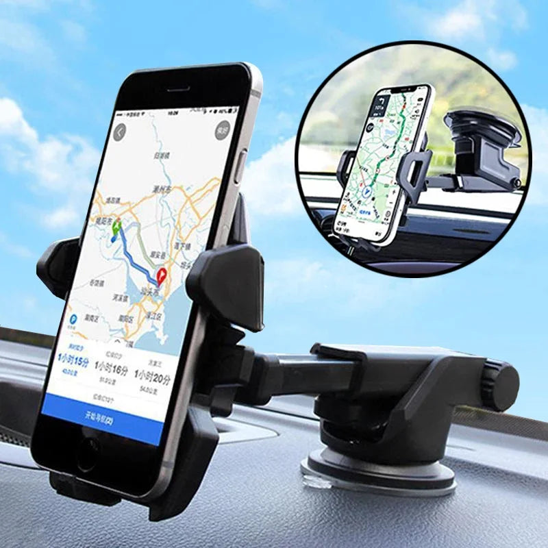 Universal In-Car Phone Holder with Suction Mount