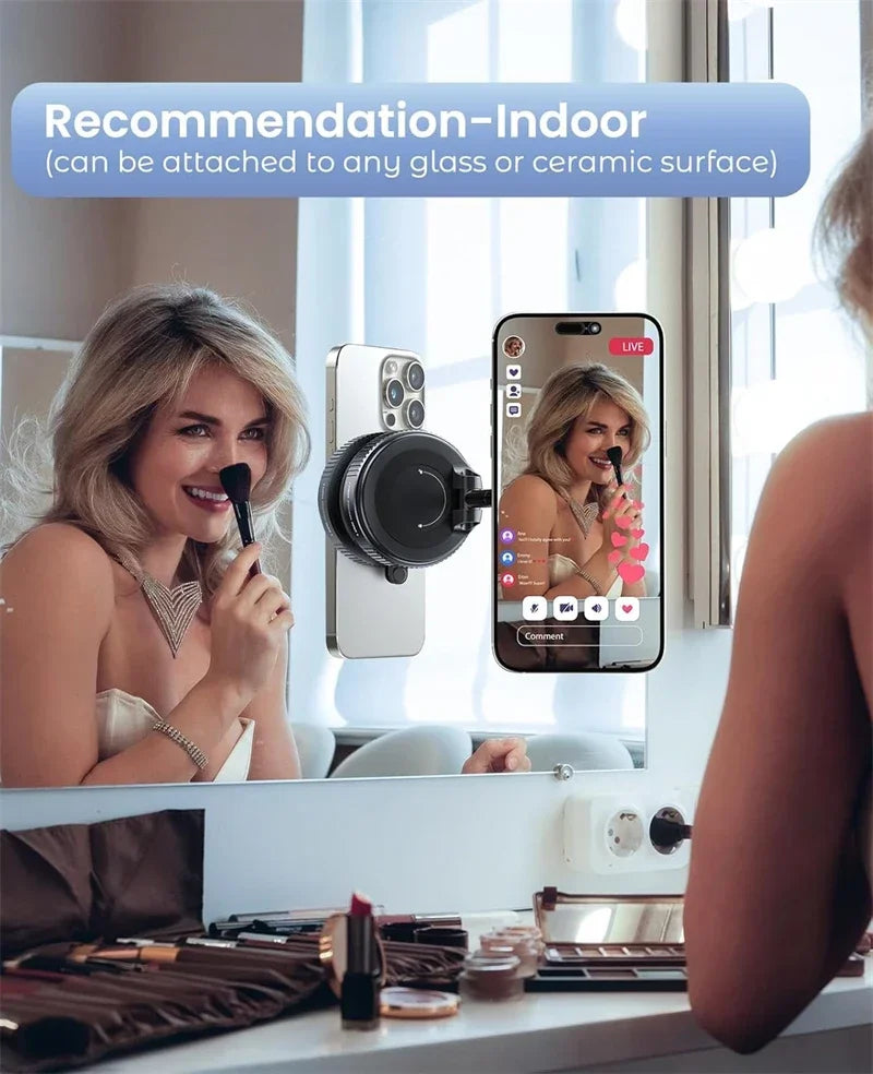 Magnetic Car Phone Mount with 360° Vacuum Suction Cup